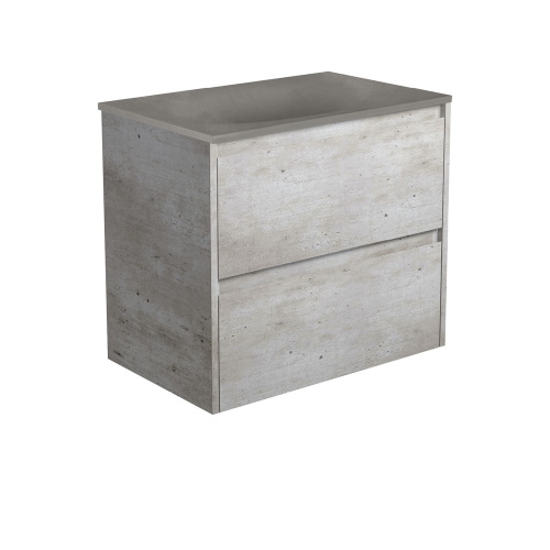 Satori amato 750mm industrial wall hung vanity with industrial panels