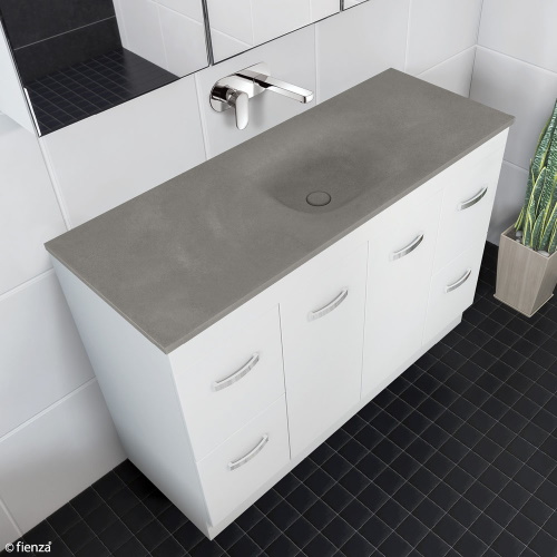 Satori Concrete Basin Top Unicab 1200 Vanity on Kickboard