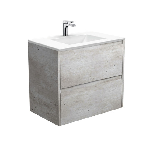 Vanessa amato 750mm industrial wall hung vanity with industrial panels
