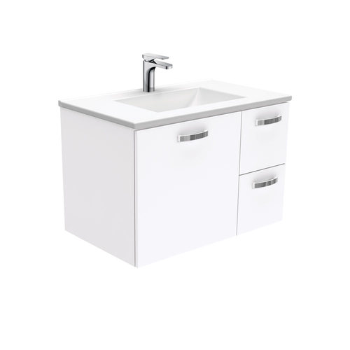 Vanessa unicab 750mm wall hung vanity right drawers